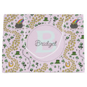 Sac Cadeau Saint-Patrick Shamrocks Roses (Devant)
