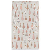 Sac Cadeau Sapin Noël Rose Scandinave (Dos)