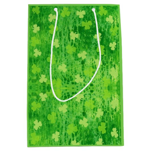 Sac cadeau Shamrock vert de la Saint Patrick (Devant)
