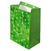 Sac cadeau Shamrock vert de la Saint Patrick (Devant Angle)