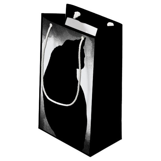 Sac cadeau Silhouette Chat Noir (Dos Angle)