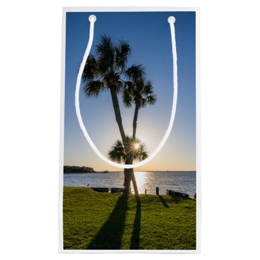 Sac cadeau Silhouette Ciseaux Palm Tree (Devant)