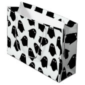Sac cadeau silhouette motif Fantômes (Devant Angle)