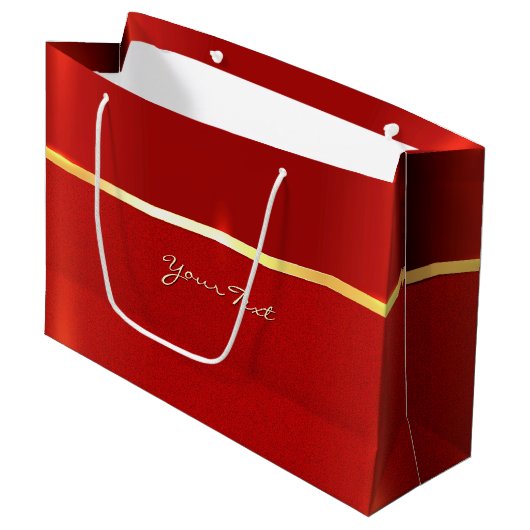 Sac cadeau simple rouge (Devant Angle)