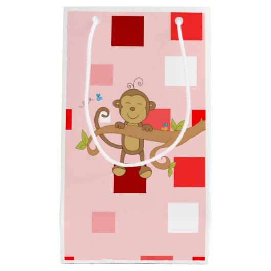 Sac cadeau Singe de Saint Valentin (Devant)