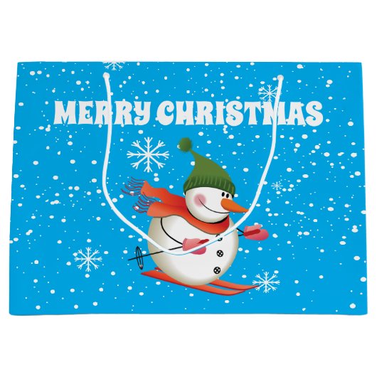 Sac cadeau Skiman Snowman Grand (Devant)