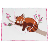 Sac cadeau "Sleepy Red Panda" Fleur de cerisier (Devant)