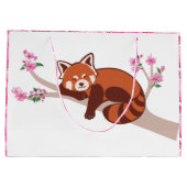 Sac cadeau "Sleepy Red Panda" Fleur de cerisier (Dos)