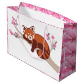 Sac cadeau "Sleepy Red Panda" Fleur de cerisier (Dos Angle)
