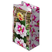 Sac cadeau Sm Tulips rose/Jaune (Dos Angle)
