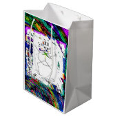 Sac cadeau "Snowman in Living Color" (Moyen) (Dos Angle)