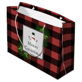 Sac cadeau Snowman Red Buffalo Plaid (Dos Angle)