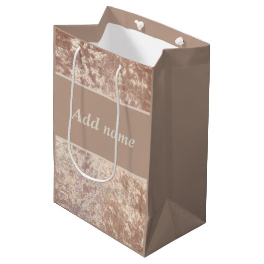 Sac cadeau spécial velours de luxe personnalisé (Devant Angle)