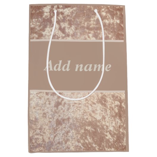 Sac cadeau spécial velours de luxe personnalisé (Devant)