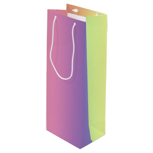 Sac cadeau - Stripes arc-en-ciel verticales (Devant Angle)