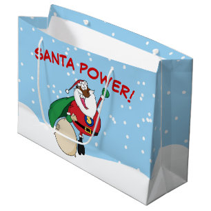 Sac cadeau Superhero Black Père Noël Power
