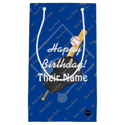 Sac cadeau sur mesure thème baseball HAMbyWG (Devant)