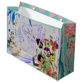 Sac cadeau SWAN ET FLEURS (Devant Angle)