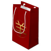 Sac cadeau Symbole gaufre ou chèvre année gaufrée (Dos Angle)