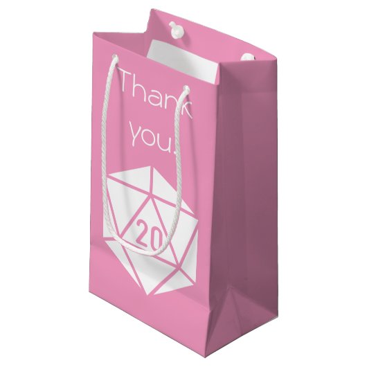 Sac Cadeau Tabletop Chic en Rose Pâle (Devant Angle)