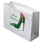 Sac cadeau talons Parties scintillant verte (Dos Angle)