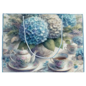 Sac cadeau Tasse à thé et Hydrangea Bleue (Dos)