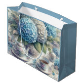 Sac cadeau Tasse à thé et Hydrangea Bleue (Dos Angle)