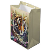 Sac cadeau texte Tiger personnalisé (Devant Angle)