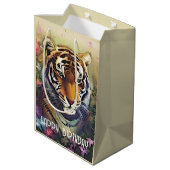Sac cadeau texte Tiger personnalisé (Dos Angle)