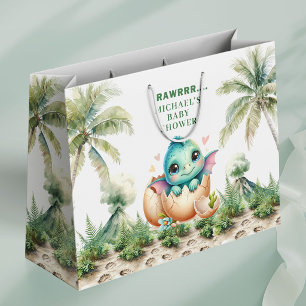 Sac Cadeau Thème Œuf de Bébé Dino Éclosion Prochai