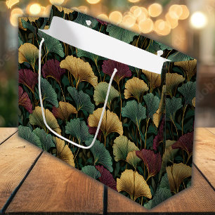 Sac Cadeau Tons de Bijoux à Motif de Feuille de Gi