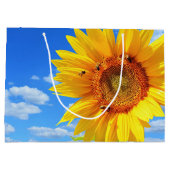 Sac cadeau tournesol jaune (Dos)