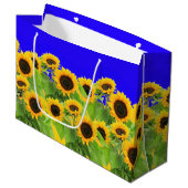 Sac cadeau tournesols (Devant Angle)