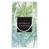 Sac cadeau Tropical Green/Aqua Parties scintillant (Devant)