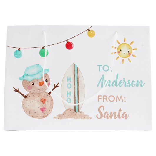 Sac cadeau Tropical Snowman (Devant)