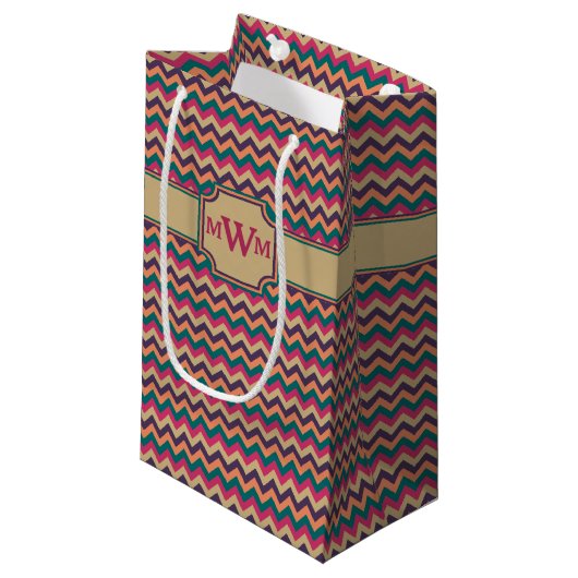 Sac cadeau Tropical Zigzag (Devant Angle)