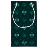 Sac cadeau turquoise et Carbone verrouillé (Dos)