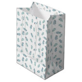 Sac cadeau turquoise Mistletoe Holiday Medium (Devant Angle)