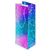 Sac cadeau Unicorn Ombre Parties scintillant perso (Dos Angle)