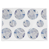 Sac cadeau unique bleu et blanc (Devant)