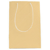 Sac cadeau unique élégant en moutarde rayures jaun (Devant)