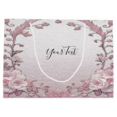 Sac cadeau unique rose floral (Dos)