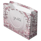 Sac cadeau unique rose floral (Dos Angle)