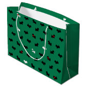 Sac Cadeau Vacances Vert Teckels Écossais (Dos Angle)