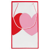 Sac cadeau Valentine avec Coeurs rouge et rose (Dos)