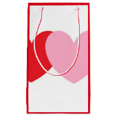 Sac cadeau Valentine avec Coeurs rouge et rose (Devant)