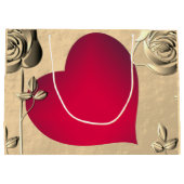 Sac cadeau Valentine Roses & Coeur (Dos)