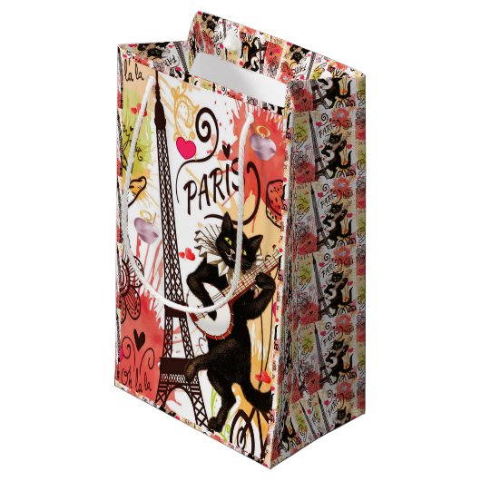 Sac cadeau Valentine's Paris France (Devant Angle)