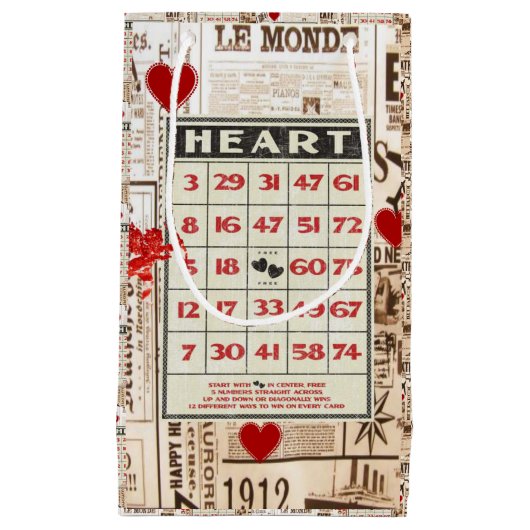 Sac cadeau Valentine's Vintage (Devant)