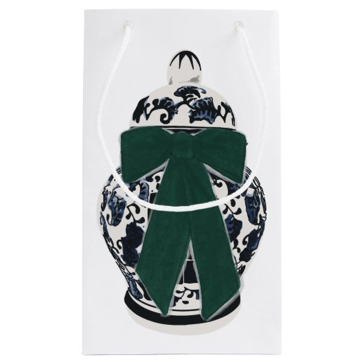 Sac cadeau Vase Bow Chinoiserie Green (Dos)
